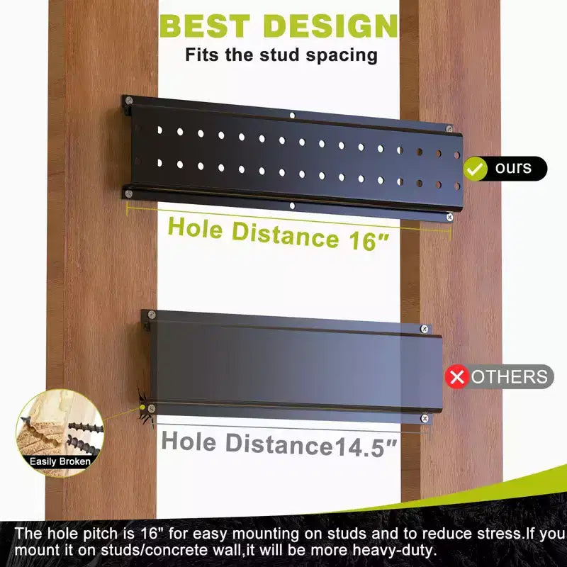 Organisateur d'outils de jardin de 122 cm, support de rangement de garage, noir