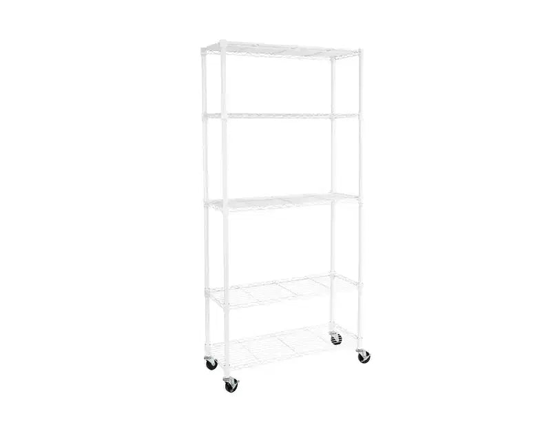 Étagère métallique à 5 niveaux, 36x14, autoportante