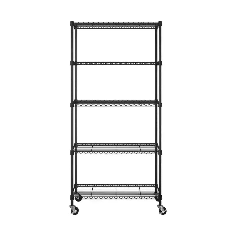 Étagère métallique à 5 niveaux, 36x14, autoportante
