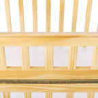 Lit de bébé compact et portable en bois avec 2 roues verrouillables, passe les portes, naturel