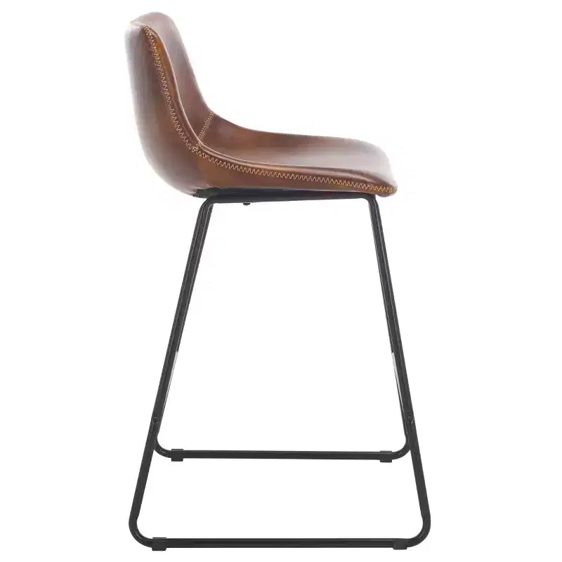 Tabouret de comptoir moderne rembourré avec base en métal