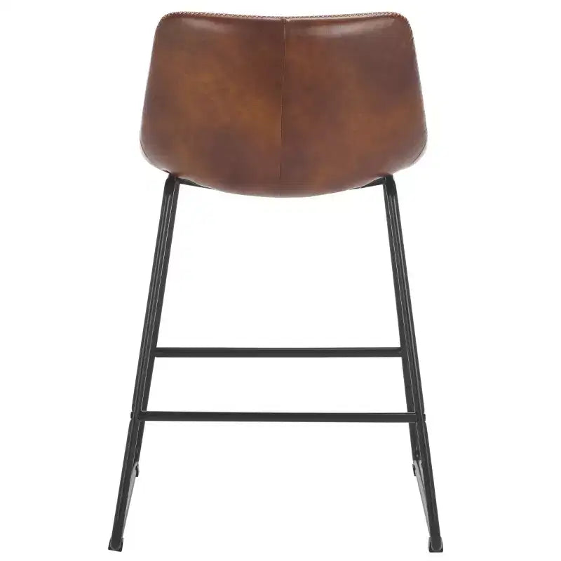 Tabouret de comptoir moderne rembourré avec base en métal