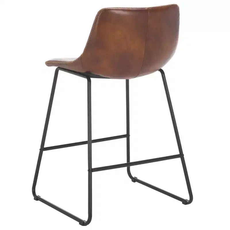 Tabouret de comptoir moderne rembourré avec base en métal