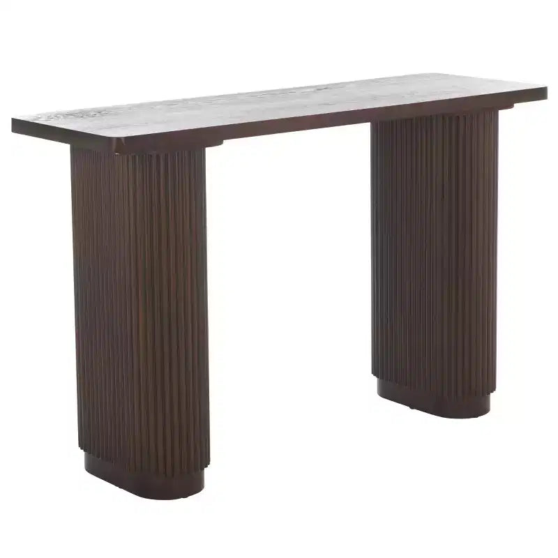 Console en bois marron, table d'appoint pour entrée ou couloir