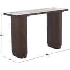 Console en bois marron, table d'appoint pour entrée ou couloir