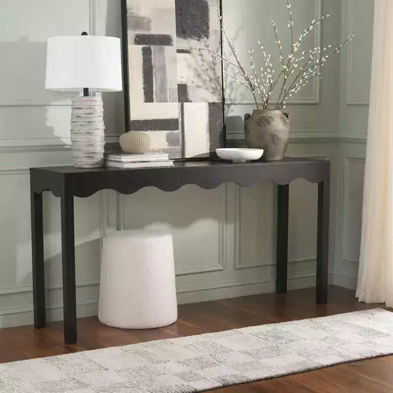 Console moderne ondulée pour entrée ou salon