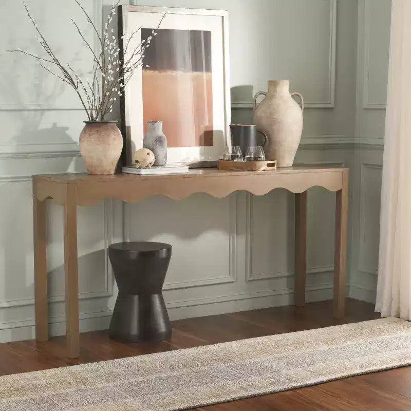 Console moderne ondulée pour entrée ou salon