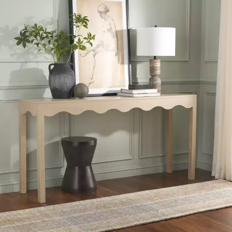 Console moderne ondulée pour entrée ou salon
