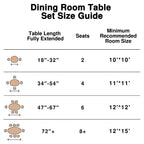 Table à manger ovale en bois massif 67x33.5 avec piètement conique élégant pour 6 personnes