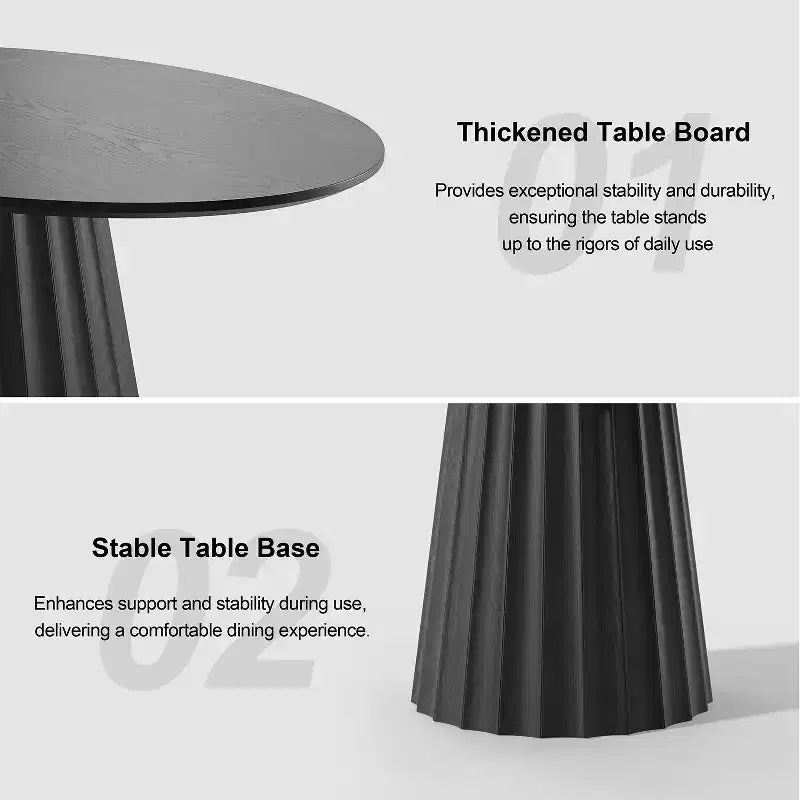 Table à manger ovale en bois massif 67x33.5 avec piètement conique élégant pour 6 personnes