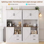 Meuble de cuisine élégant avec support pour micro-ondes, grande armoire haute avec tiroirs et étagères, solution de rangement parfaite pour les salles à manger et les salons
