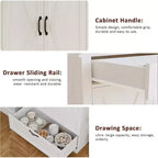 Meuble de cuisine élégant avec support pour micro-ondes, grande armoire haute avec tiroirs et étagères, solution de rangement parfaite pour les salles à manger et les salons
