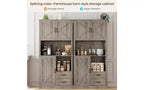 Meuble de cuisine élégant avec support pour micro-ondes, grande armoire haute avec tiroirs et étagères, solution de rangement parfaite pour les salles à manger et les salons