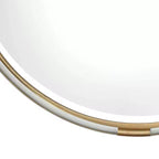 Miroir mural de courtoisie rond biseauté doré en acrylique et bois de 37,5 po