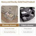Commode 6 tiroirs pour Chambre à Coucher, Commode de Rangement en Bois de 47" de Large, Organiseur de Placard Moderne Autonome, Salon, Entrée