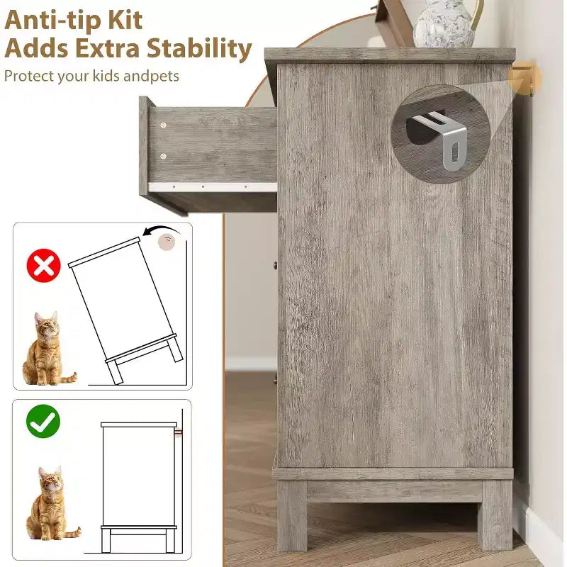 Commode 6 tiroirs pour Chambre à Coucher, Commode de Rangement en Bois de 47" de Large, Organiseur de Placard Moderne Autonome, Salon, Entrée