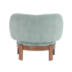 Fauteuil sans accoudoirs rembourré à dossier haut style Mid-Century Modern