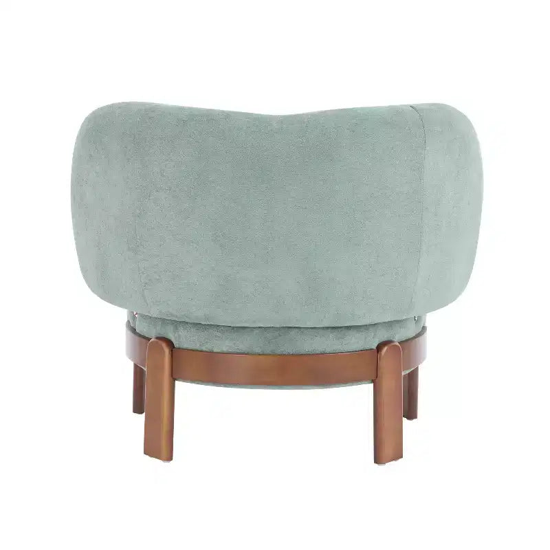 Fauteuil sans accoudoirs rembourré à dossier haut style Mid-Century Modern