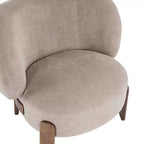 Fauteuil sans accoudoirs rembourré à dossier haut style Mid-Century Modern