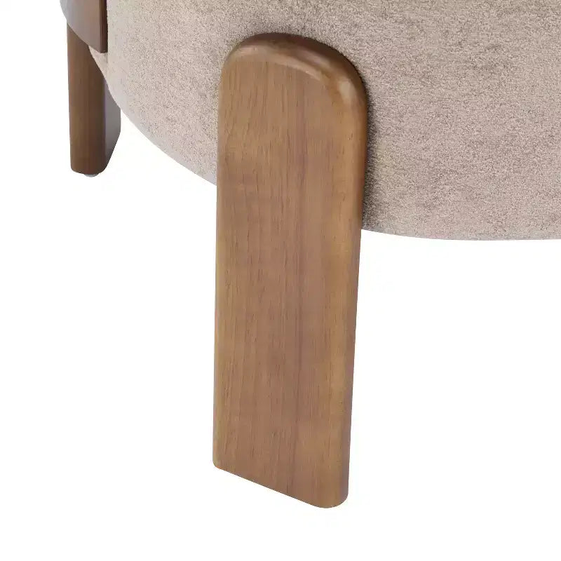Fauteuil sans accoudoirs rembourré à dossier haut style Mid-Century Modern