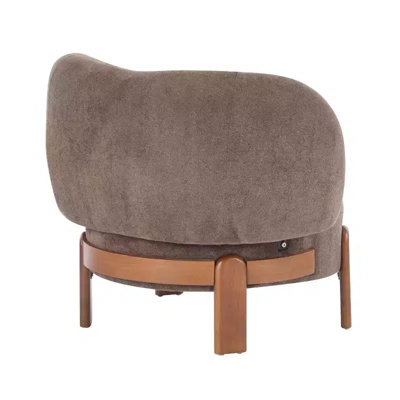 Fauteuil sans accoudoirs rembourré à dossier haut style Mid-Century Modern