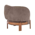 Fauteuil sans accoudoirs rembourré à dossier haut style Mid-Century Modern