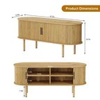 Meuble TV moderne de 120 cm avec compartiment de rangement et porte coulissante, centre de divertissement pour console de jeux avec placard pour salon, chambre à coucher