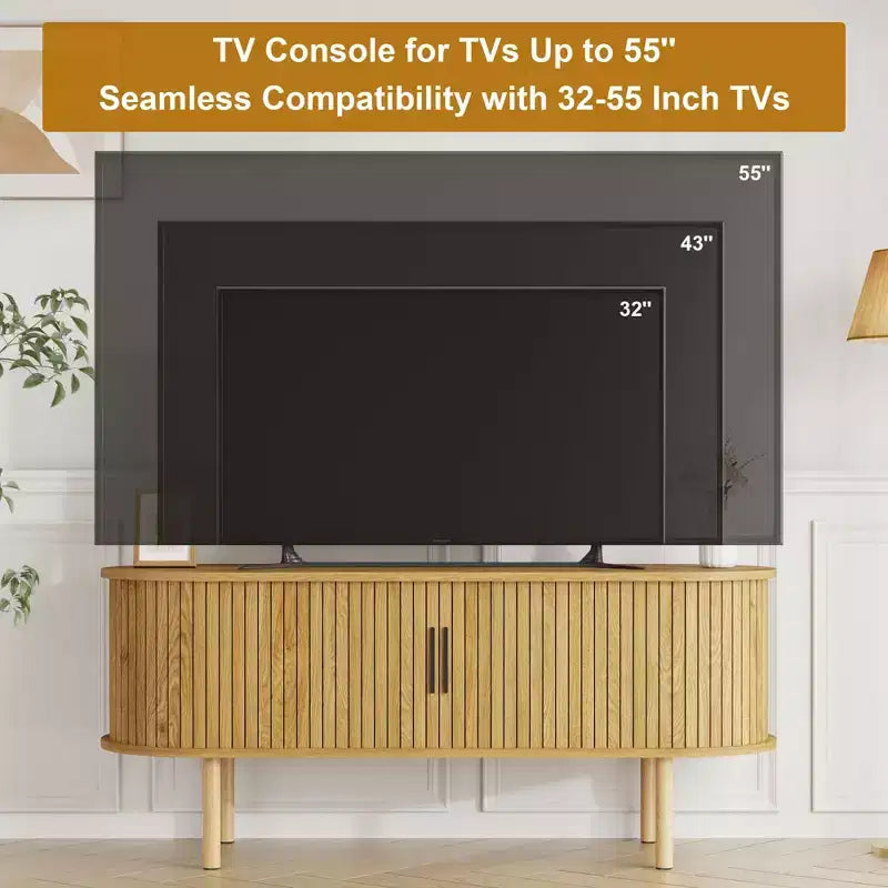Meuble TV moderne de 120 cm avec compartiment de rangement et porte coulissante, centre de divertissement pour console de jeux avec placard pour salon, chambre à coucher