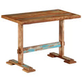vidaXL Dining Table Multicolor Solid reclaimed wood Medium