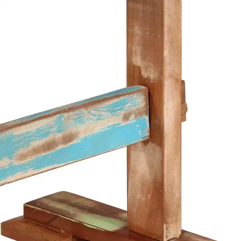 Table à manger en bois recyclé massif multicolore, taille moyenne