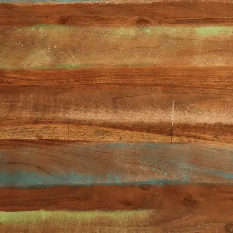 Table à manger en bois recyclé massif multicolore, taille moyenne