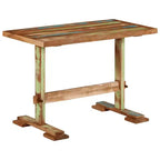 Table à manger en bois recyclé massif multicolore, taille moyenne