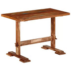 Table à manger en bois recyclé massif multicolore, taille moyenne