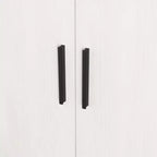 Meuble à chaussures 4 niveaux avec 1 tiroir, 2 portes blanches et étagères réglables pour entrée
