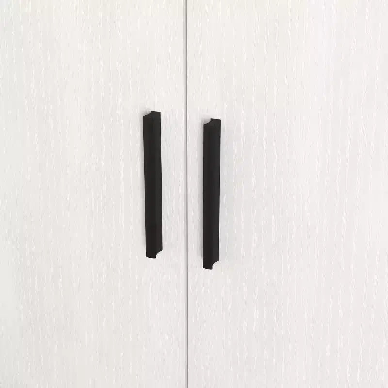 Meuble à chaussures 4 niveaux avec 1 tiroir, 2 portes blanches et étagères réglables pour entrée