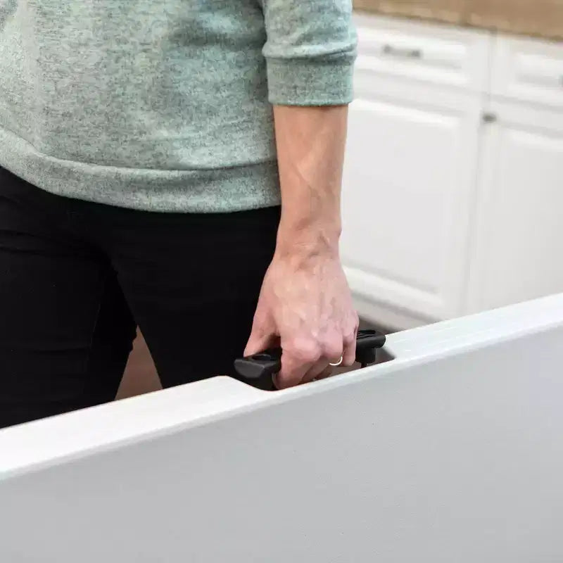 Table pliante de qualité commerciale à hauteur réglable de 1,2 m, blanche
