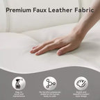 Canapé-lit futon convertible 71", Lin avec coussin détachable et dossier réglable