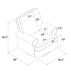 Fauteuil inclinable pivotant et coulissant pour chambre de bébé