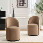 Chaises de salle à manger pivotantes à 360° en velours avec coussins épais, Fauteuil crapaud rembourré