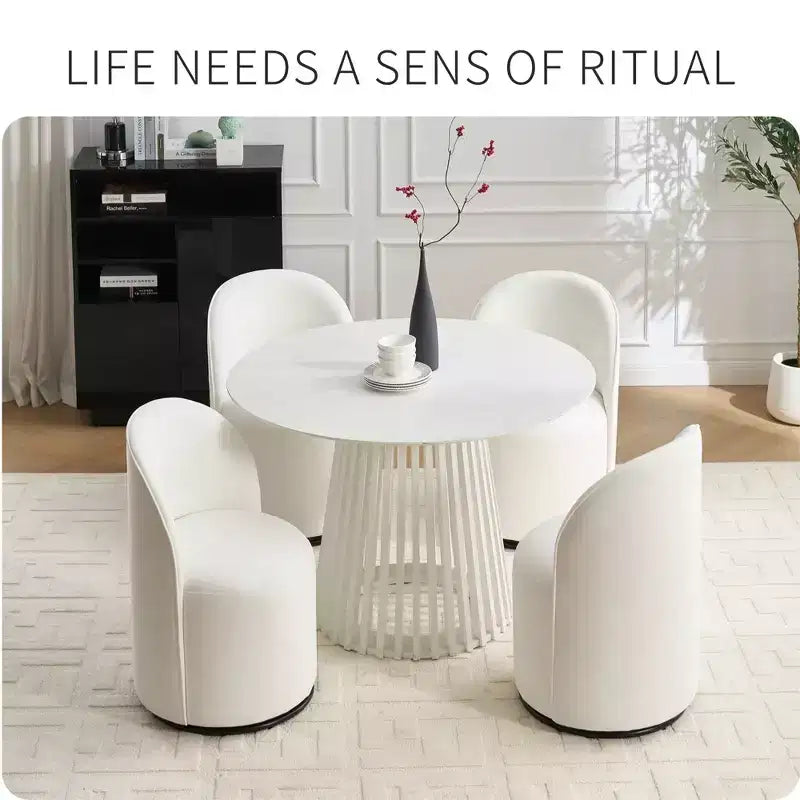 Chaises de salle à manger pivotantes à 360° en velours avec coussins épais, Fauteuil crapaud rembourré