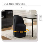 Chaises de salle à manger pivotantes à 360° en velours avec coussins épais, Fauteuil crapaud rembourré