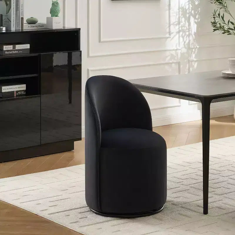 Chaises de salle à manger pivotantes à 360° en velours avec coussins épais, Fauteuil crapaud rembourré