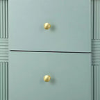 Table de chevet minimaliste moderne avec 2 tiroirs, poignées dorées et design texturé