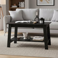 31.5 Modern Industrial Coffee Table with 2-Tier Storage, Rectangular Compact MDF & Particle Board Table for Living Room & Office