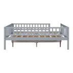Lit de repos en bois de taille standard avec deux tiroirs Gris