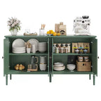 Buffet bahut de 149,86 cm, meuble bar à café pour entrée avec étagères réglables, buffet de sol en bois, console multimédia