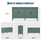 Buffet bahut de 149,86 cm, meuble bar à café pour entrée avec étagères réglables, buffet de sol en bois, console multimédia