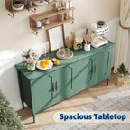 Buffet bahut de 149,86 cm, meuble bar à café pour entrée avec étagères réglables, buffet de sol en bois, console multimédia