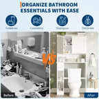 Meuble de Rangement au-dessus des Toilettes, Organisateur de Salle de Bain au-dessus des Toilettes avec Support de Papier et Étagères Réglables, Étagère de Toilettes Gain de Place