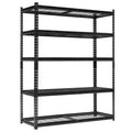 5 Tier Adjustable Utiliy Shelves, 2000 Lbs Heavy Duty Metal Garage Shelves Units,Storage Shelves, Freestanding Shelving Units